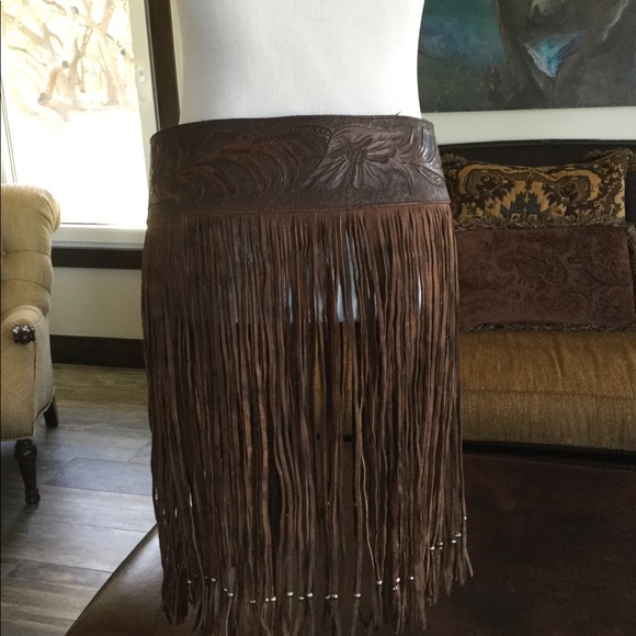 Leather Fringe & Bead Belt - Picture 5 of 8